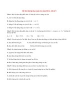 Đề thi thử đại học môn Lý có đáp án năm 2014 (P3)