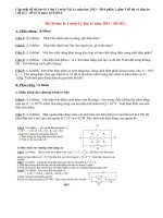 Đề thi học kì 1 lớp 11 môn Lý năm 2013 (Phần 1)