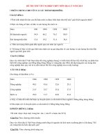 Đề thi thử tốt nghiệp THPT môn Địa lý có đáp án năm 2014 (P1)