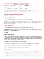 Cấu trúc đề thi tốt nghiệp THPT môn Ngữ Văn năm 2014