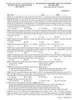 Đề thi thử THPT quốc gia môn hóa học năm 2015 đề số 17 