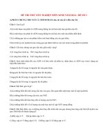 Đề thi thử tốt nghiệp THPT môn Sinh có đáp án năm 2014 (P1)
