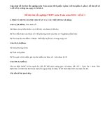 Đề thi thử tốt nghiệp THPT môn toán năm 2014 có đáp án (P1)