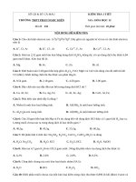 Đề kiểm tra 1 tiết môn hóa lớp 12 học kỳ 2 năm 2014 Phần 1