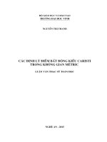 Các định lý điểm bất động kiểu caristi trong không gian mêtric