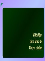 Vật liệu làm Bao bì Thực phẩm-THỦY TINH