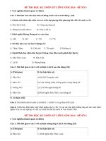 Đề thi học kì 2 môn Lịch Sử lớp 6 năm 2014 (P2)