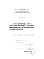 Bước đầu xây dựng chương trình xử lý và kế hoạch hóa thực nghiệm hóa học hữu cơ  ths  hóa học 