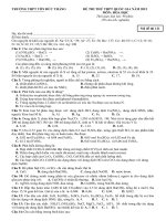 Đề thi thử THPT quốc gia môn hóa học năm 2015 đề số 40 