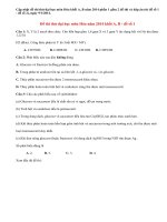 Đề thi thử đại học môn Hóa có đáp án năm 2014 (P1)