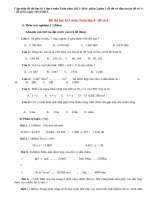 Đề thi học kì 1 lớp 4 môn Toán năm 2013 (Phần 2)