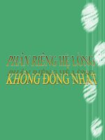 PHÂN RIÊNG hệ LỎNG KHÔNG ĐỒNG NHẤT 