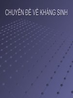 CHUYÊN đề về KHÁNG SINH