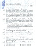 Đề thi thử THPT quốc gia môn hóa học năm 2015 đề số 13 