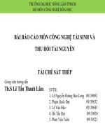 TÁI CHẾ SẮT THÉP, BÀI BÁO CÁO MÔN CÔNG NGHỆ TÁI SINH VÀ THU HỒI TÀI NGUYÊN