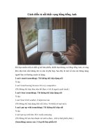 Cách diễn tả nỗi thất vọng bằng tiếng anh 