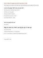 Đáp án đề thi tốt nghiệp môn anh năm 2013 chính xác nhất