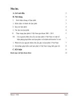 Các nguyên nhân chủ yếu của lạm phát ở Việt Nam và một số biện pháp giúp kiểm soát lạm phát và ổn định nền kinh tế vĩ mô