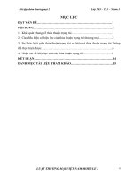 Bài tập nhóm thương mại 2 -Các điều kiện có hiệu lực của thỏa thuận trọng tài theo quy định của pháp luật Việt Nam hiện hành. Sự khác biệt giữa thỏa thuận trọng tài vô hiệu và thỏa thuận trọng tài không thể thực hiện được   