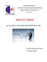 Tiểu luận môn quản trị học chức năng kiểm tra trong quản trị