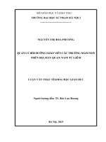 QUẢN LÝ BỒI DƯỠNG GIÁO VIÊN CÁC TRƯỜNG MẦM NON TRÊN ĐỊA BÀN QUẬN NAM TỪ LIÊM