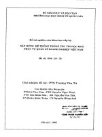 Xây dựng hệ thống thông tin học hóa phục vụ quản lý doanh nghiệp việt nam