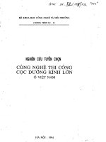 Nghiên cứu tuyển chọn công nghệ thi công cọc đường kính lớn ở việt nam