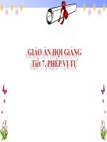 GIÁO ÁN HỘI GiẢNG Tiết 7. PHÉP VỊ TỰ