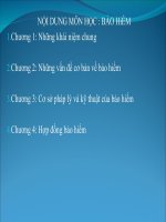 Cơ sở pháp lý và kỹ thuật của bảo hiểm