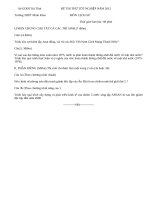 Đề thi thử tốt nghiệp THPT môn lịch sử năm 2012 đề số 32