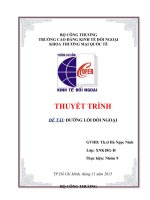 Thuyết trình môn kinh tế đối ngoại chủ đề đường lối đối ngoại