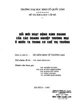 Đổi mới hoạt động kinh doanh của các doanh nghiệp thương mại ở nước ta trong cơ chế thị trường