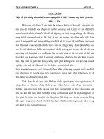 Một số giải pháp nhằm kiểm soát lạm phát ở Việt Nam trong thời gian tới