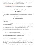 Đáp án đề thi vào lớp 10 môn văn Đà Nẵng năm 2013