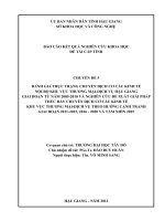 ĐÁNH GIÁ THỰC TRẠNG CHUYỂN DỊCH cơ cấu KINH tế