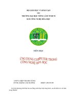 ỨNG DỤNG COMPUTER TRONG CÔNG NGHỆ HÓA HỌC, DIỆP THANH TÙNG