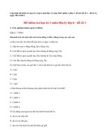 Đề kiểm tra học kì 1 lớp 6 môn Địa lý năm 2013 (Phần 1)