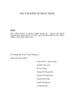 bất bình đẳng và phát triển kinh tế đánh giá thực trạng bất bình đẳng ở việt nam trong chiến lược phát triển toàn diện 2001-2010