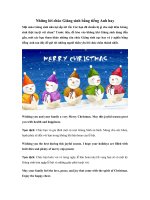 Những lời chúc giáng sinh bằng tiếng anh hay 