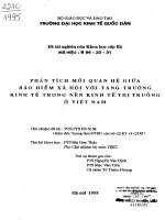 Phân tích mối quan hệ giữa bảo hiểm xã hội với tăng trưởng kinh tế trong nền kinh tế thị trường ở việt nam
