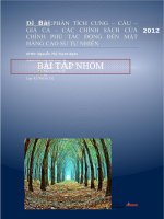 PHÂN   TÍCH   CUNG   –   CẦU   –GIÁ   CẢ   -   CÁC   CHÍNH   SÁCH   CỦACHÍNH   PHỦ   TÁC   ĐỘNG   ĐẾN   MẶTHÀNG CAO SU TỰ NHIÊN