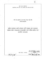 Xây dựng mô hình kế toán áp dụng cho các doanh nghiệp có vốn đầu tư nước ngoài