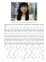 Bí quyết luyện thi môn Sinh của thủ khoa ĐH Sư phạm Hà Nội