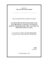 Xây dựng một số chỉ số dự báo khả năng xuất hiện dịch tả (AOO) dựa vào giám sát dịch tễ, vi sinh, khí tượng thủy văn ở khu vực đồng bằng sông cửu long