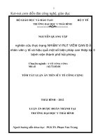 NGHIÊN CỨU THỰC TRẠNG NHIỄM VI RÚT VIÊM GAN B Ở NHÂN VIÊN Y TẾ VÀ HIỆU QUẢ VÀI BIỆN PHÁP CAN THIỆP TẠI 3 BỆNH VIỆN TẠI THÀNH PHỐ HẢI PHÒNG.