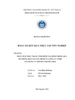 Phân tích thực trạng tình hình tài chính thông qua hệ thống báo cáo tài chính của công ty TNHH xây dựng và thương mại hữu huệ