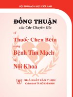 ĐỒNG THUẬN CỦA CÁC CHUYÊN GIA VỀ THUỐC CHẸN BETA TRONG BỆNH TIM MẠCH VÀ NỘI KHOA
