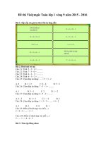 Đề thi violympic toán lớp  1 