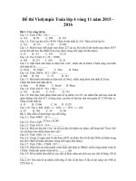 Đề thi violympic toán lớp 4 vòng 11 