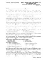 Đề thi thử đại học môn hóa học năm 2014 đề số   31 